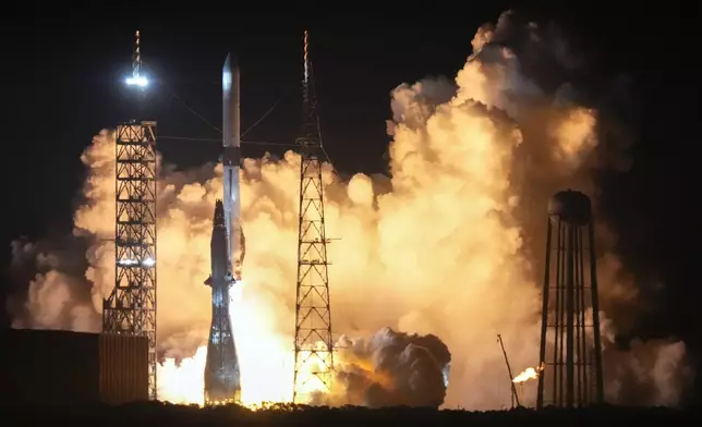 Blue Origin's New Glenn rocket lifts off from Launch Complex 36 at the Cape Canaveral Space Force Station, Thursday, Jan. 16, 2025, in Cape Canaveral, Fla. (AP Photo/John Raoux)