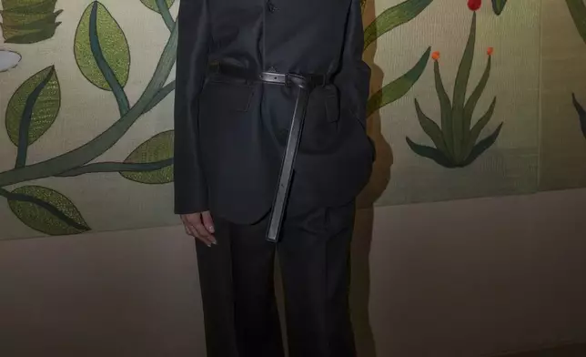 Camille Cottin arrives for the Christian Dior Haute Couture Spring Summer 2025 collection, that was presented in Paris, Monday, Jan. 27, 2025. (AP Photo/Lewis Joly).