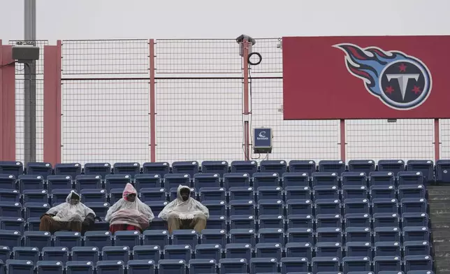 Fans watch the Houston Texans play the Tennessee Titans during the first half of an NFL football game Sunday, Jan. 5, 2025, in Nashville, Tenn. (AP Photo/George Walker IV)