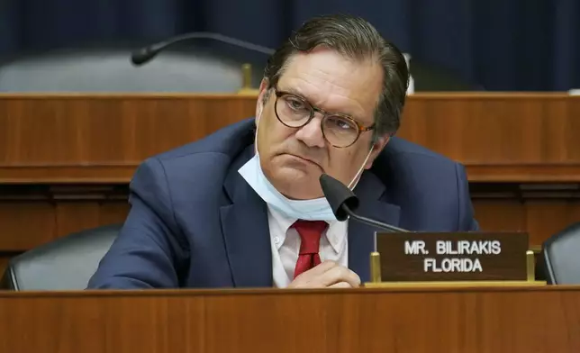 FILE - Rep. Gus Bilirakis, R-Fla., asks questions during a hearing, May 14, 2020, on Capitol Hill in Washington. (Greg Nash/Pool via AP, File)