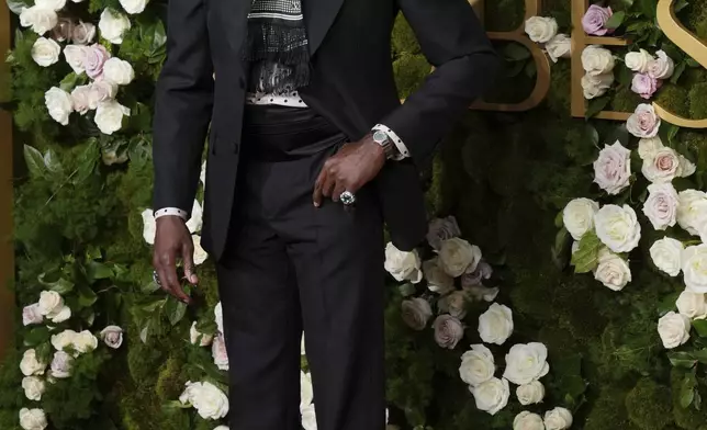 Colman Domingo arrives at the 82nd Golden Globes on Sunday, Jan. 5, 2025, at the Beverly Hilton in Beverly Hills, Calif. (Photo by Jordan Strauss/Invision/AP)