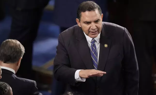 Rep. Henry Cuellar, D-Texas, is pictured as the House of Representatives meets to elect a speaker and convene the new 119th Congress at the Capitol in Washington, Friday, Jan. 3, 2025. (AP Photo/Mark Schiefelbein)