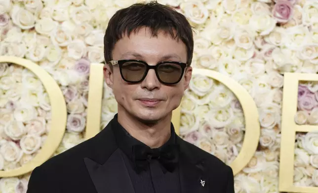 German Larkin arrives at the 82nd Golden Globes on Sunday, Jan. 5, 2025, at the Beverly Hilton in Beverly Hills, Calif. (Photo by Jordan Strauss/Invision/AP)