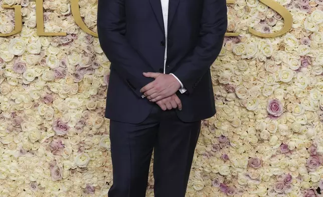 Michael Berkowitz arrives at the 82nd Golden Globes on Sunday, Jan. 5, 2025, at the Beverly Hilton in Beverly Hills, Calif. (Photo by Jordan Strauss/Invision/AP)