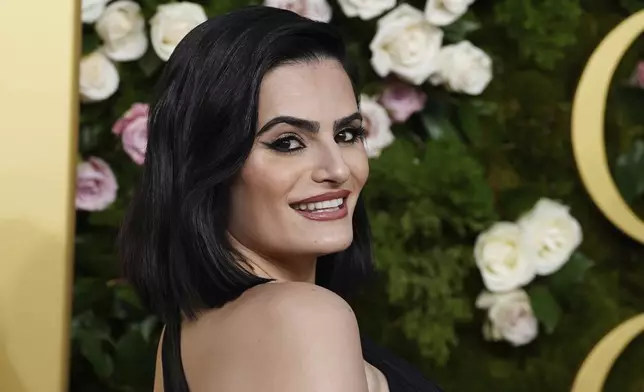 Nava Mau arrives at the 82nd Golden Globes on Sunday, Jan. 5, 2025, at the Beverly Hilton in Beverly Hills, Calif. (Photo by Jordan Strauss/Invision/AP)