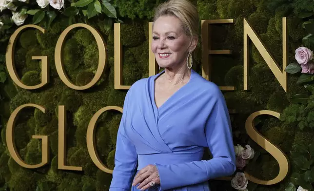 Jean Smart arrives at the 82nd Golden Globes on Sunday, Jan. 5, 2025, at the Beverly Hilton in Beverly Hills, Calif. (Photo by Jordan Strauss/Invision/AP)