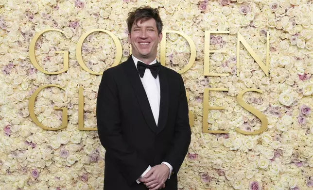 Adam Bricker arrives at the 82nd Golden Globes on Sunday, Jan. 5, 2025, at the Beverly Hilton in Beverly Hills, Calif. (Photo by Jordan Strauss/Invision/AP)