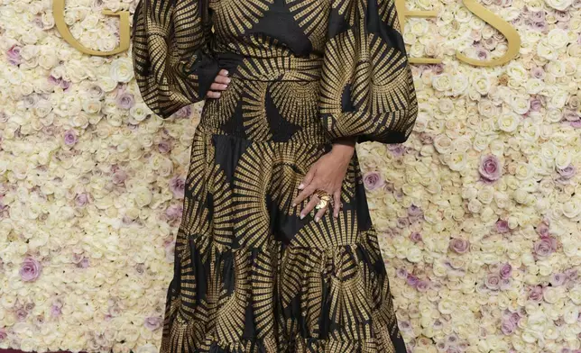 Dana Ledoux Miller arrives at the 82nd Golden Globes on Sunday, Jan. 5, 2025, at the Beverly Hilton in Beverly Hills, Calif. (Photo by Jordan Strauss/Invision/AP)