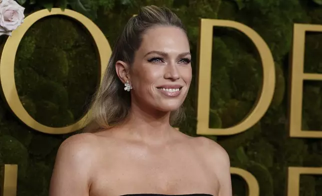 Erin Foster arrives at the 82nd Golden Globes on Sunday, Jan. 5, 2025, at the Beverly Hilton in Beverly Hills, Calif. (Photo by Jordan Strauss/Invision/AP)