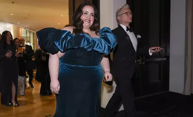 Jessica Gunning arrives at the 82nd Golden Globes on Sunday, Jan. 5, 2025, at the Beverly Hilton in Beverly Hills, Calif. (AP Photo/Chris Pizzello)