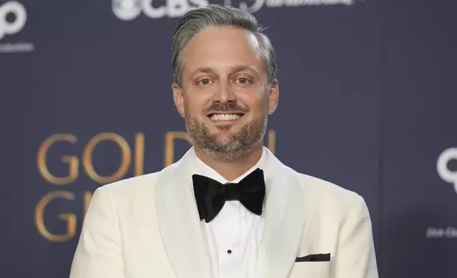 Nate Bargatze poses in the press room during the 82nd Golden Globes on Sunday, Jan. 5, 2025, at the Beverly Hilton in Beverly Hills, Calif. (AP Photo/Chris Pizzello)