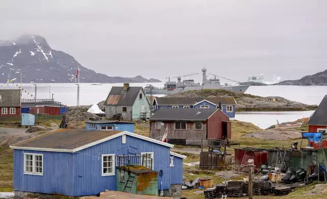 FILE - A view of the Danish fleet's frigate Triton, off the village of Attu in Greenland, Monday, July 1, 2024. (Ida Marie Odgaard/Ritzau Scanpix via AP, File)