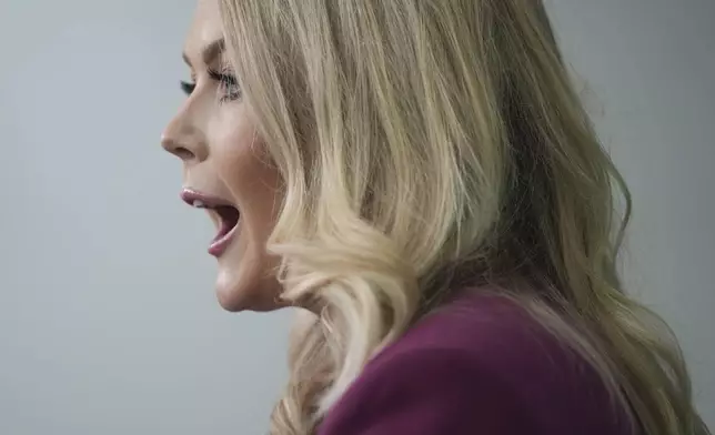 White House press secretary Karoline Leavitt speaks during a briefing at the White House, Tuesday, Jan. 28, 2025, in Washington. (AP Photo/Evan Vucci)