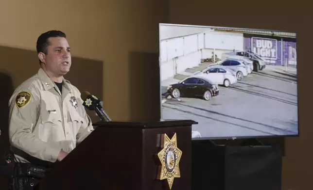 Las Vegas Metropolitan Police Department Assistant Sheriff Dori Koren speaks during a press conference regarding developments of a New Year's Eve truck explosion Friday, Jan. 3, 2025 in Las Vegas. (AP Photo/Ty ONeil)