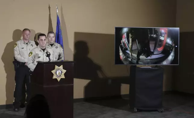 Las Vegas Metropolitan Police Department Assistant Sheriff Dori Koren speaks during a press conference regarding developments of a New Year's Eve truck explosion Friday, Jan. 3, 2025 in Las Vegas. (AP Photo/Ty ONeil)