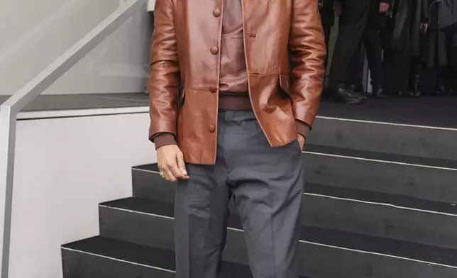 Keith Powers arrives as he attends at the men's Prada Fall-Winter 2025-2026 collection show, that was presented in Milan, Italy, Sunday, Jan. 19, 2025. (AP Photo/Antonio Calanni)