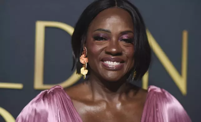 Viola Davis arrives at Golden Gala: An Evening of Excellence on Friday, Jan. 3, 2025, at the Beverly Hilton in Beverly Hills, Calif. (Photo by Richard Shotwell/Invision/AP)