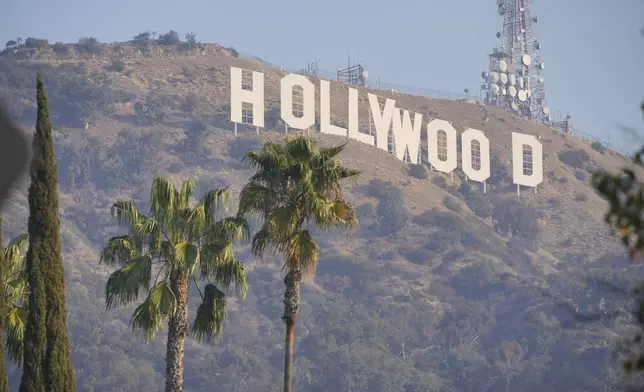 The Hollywood Sign is seen in Los Angeles, Thursday, Jan. 9, 2025. (AP Photo/Damian Dovarganes)