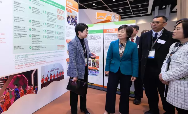 Booths set up at Expo to introduce EDB's professional grades and Applied Learning  Source: HKSAR Government Press Releases