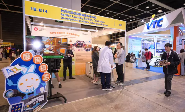 Booths set up at Expo to introduce EDB's professional grades and Applied Learning  Source: HKSAR Government Press Releases