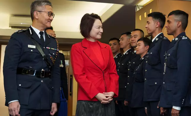 NPC Standing Committee member inspects passing-out parade at HK Police College  Source: HKSAR Government Press Releases