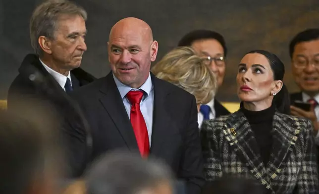 Dana White arrives the 60th Presidential Inauguration in the Rotunda of the U.S. Capitol in Washington, Monday, Jan. 20, 2025. (Ricky Carioti/The Washington Post via AP, Pool)