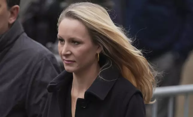 Marion Marechal arrives at Notre Dame du Val-de-Grace church for a public memorial for her grand-father and late far-right leader Jean-Marie Le Pen, Thursday, Jan. 16, 2025 in Paris. Jean-Marie Le Pen, the founder of France's main far-right party, died on Jan.7, 2025 aged 96. (AP Photo/Thibault Camus)