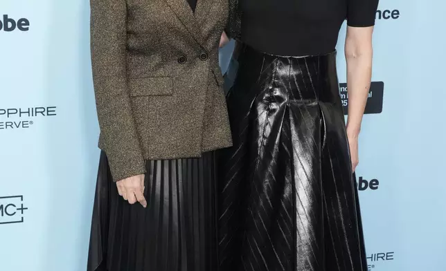Marlee Matlin, left, and Shoshannah Stern attend the premiere of "Marlee Matlin: Not Alone Anymore" during the Sundance Film Festival on Thursday, Jan. 23, 2025, at Eccles Theatre in Park City, Utah. (Photo by Charles Sykes/Invision/AP)
