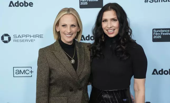 Marlee Matlin, left, and Shoshannah Stern attend the premiere of "Marlee Matlin: Not Alone Anymore" during the Sundance Film Festival on Thursday, Jan. 23, 2025, at Eccles Theatre in Park City, Utah. (Photo by Charles Sykes/Invision/AP)