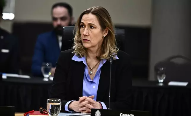 Ambassador of Canada to the U.S. Kirsten Hillman listens during a first ministers meeting in Ottawa, on Wednesday, Jan. 15, 2025. (Justin Tang/The Canadian Press via AP)