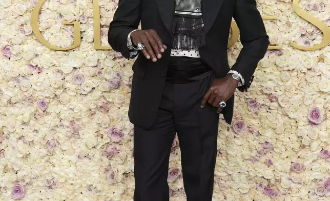 Colman Domingo arrives at the 82nd Golden Globes on Sunday, Jan. 5, 2025, at the Beverly Hilton in Beverly Hills, Calif. (Photo by Jordan Strauss/Invision/AP)