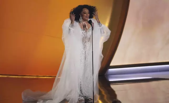 Diana Ross presents the award for song of the year during the 67th annual Grammy Awards on Sunday, Feb. 2, 2025, in Los Angeles. (AP Photo/Chris Pizzello)
