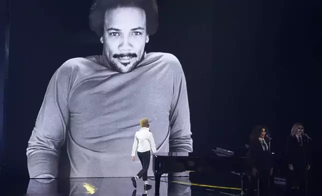 Janelle Monae performs "Don't Stop 'til You Get Enough" as a tribute to Quincy Jones during the 67th annual Grammy Awards on Sunday, Feb. 2, 2025, in Los Angeles. (AP Photo/Chris Pizzello)