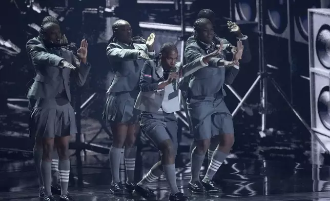 Doechii performs a medley during the 67th annual Grammy Awards on Sunday, Feb. 2, 2025, in Los Angeles. (AP Photo/Chris Pizzello)