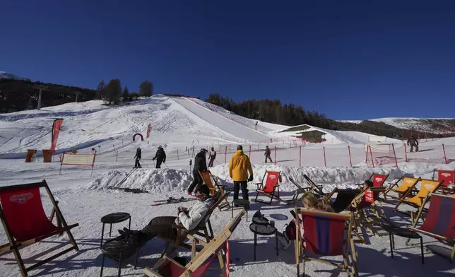 A view of the Carosello 3000 track which will be called Livigno Aerials &amp; Moguls Park, venue for the Freestyle skiing discipline at the Milan Cortina 2026 Winter Olympics, in Livigno, Italy, Thursday, Jan. 16, 2025. (AP Photo/Luca Bruno)