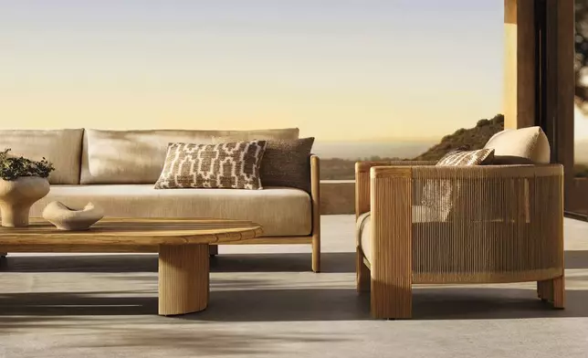 RH OUTDOOR 2025 INTRODUCES STRIATA TEAK DESIGNED BY MATHIAS DE FERM, BELGIUM (Photo: RH)