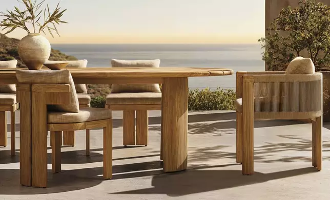RH OUTDOOR 2025 INTRODUCES STRIATA TEAK DESIGNED BY MATHIAS DE FERM, BELGIUM (Photo: RH)