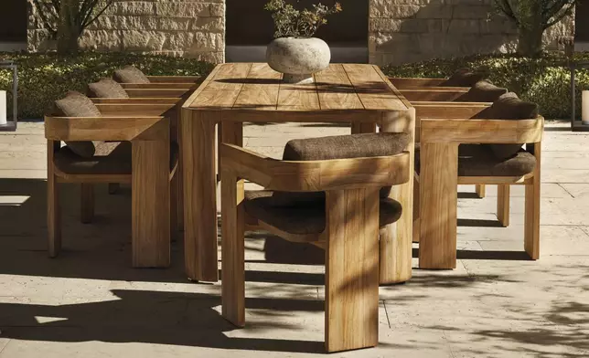 RH OUTDOOR 2025 INTRODUCES SEDONA TEAK DESIGNED BY ARTHUR GENTIL, MILAN (Photo: RH)
