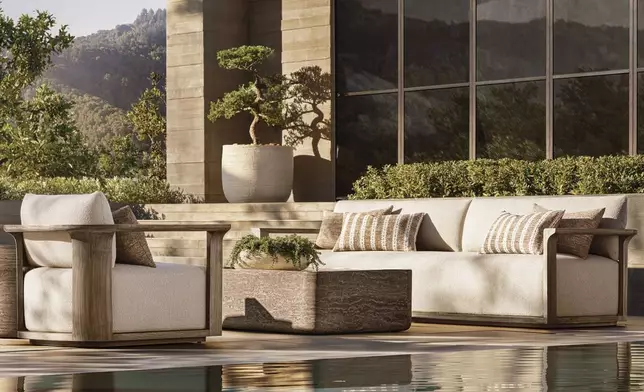 RH OUTDOOR 2025 INTRODUCES LAGOS TEAK DESIGNED BY MARIO RUIZ, BARCELONA (Photo: RH)