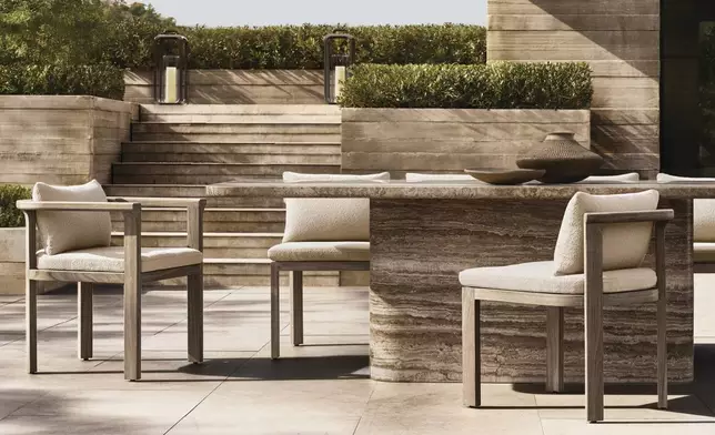 RH OUTDOOR 2025 INTRODUCES LAGOS TEAK DESIGNED BY MARIO RUIZ, BARCELONA (Photo: RH)