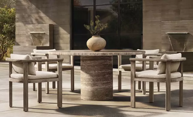 RH OUTDOOR 2025 INTRODUCES LAGOS TEAK DESIGNED BY MARIO RUIZ, BARCELONA (Photo: RH)