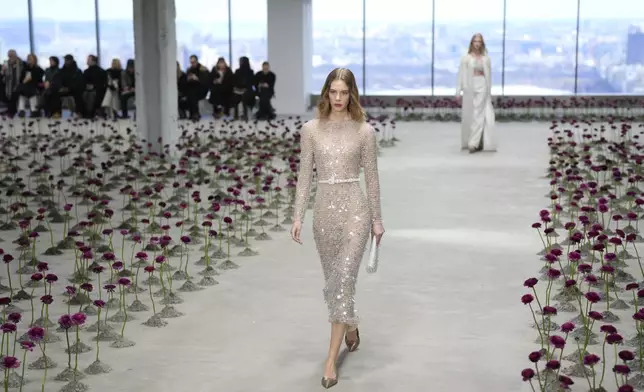 Models walk the runway during the Carolina Herrera Fall/Winter 2025 fashion show as part of New York Fashion Week on Monday, Feb. 10, 2025, in New York. (Photo by Charles Sykes/Invision/AP)