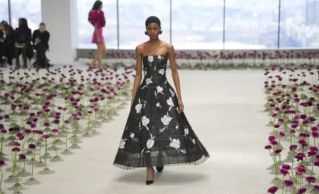 Models walk the runway during the Carolina Herrera Fall/Winter 2025 fashion show as part of New York Fashion Week on Monday, Feb. 10, 2025, in New York. (Photo by Charles Sykes/Invision/AP)