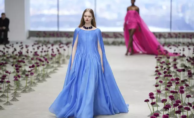 Models walk the runway during the Carolina Herrera Fall/Winter 2025 fashion show as part of New York Fashion Week on Monday, Feb. 10, 2025, in New York. (Photo by Charles Sykes/Invision/AP)