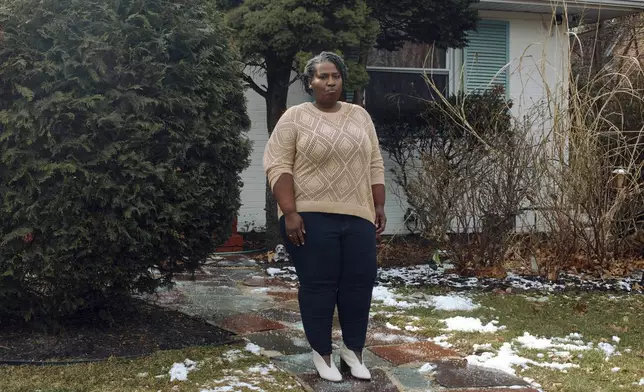 Sharline Volcy poses for a portrait on Monday, Feb. 3, 2025, in Orange, N.J. (AP Photo/Andres Kudacki)