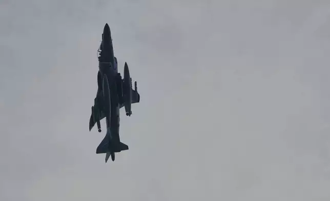 A Harrier fighter jet of Spain participate in the Steadfast Dart 2025 exercise, involving some 10,000 troops in three different countries from nine nations and represent the largest NATO operation planned this year, in Nea Anchialos, central Greece, Thursday, Feb. 13, 2025. (AP Photo/Thanassis Stavrakis)