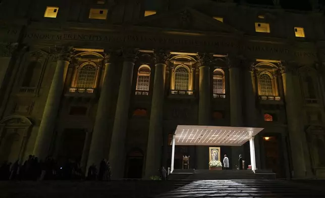 Cardinal Luis Antonio Tagle during a rosary prayer service held for the health of Pope Francis in St Peter's Square at The Vatican, Tuesday, Feb. 25, 2025. (AP Photo/Kirsty Wigglesworth)