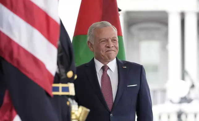 Jordan's King Abdullah II arrives at the White House, Tuesday, Feb. 11, 2025, in Washington. (Photo/Alex Brandon)
