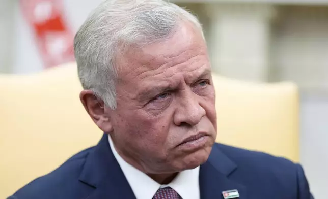 Jordan's King Abdullah II listens during a meeting with President Donald Trump in the Oval Office at the White House, Tuesday, Feb. 11, 2025, in Washington. (Photo/Alex Brandon)