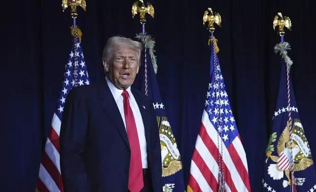 President Donald Trump attends the National Prayer Breakfast at Washington Hilton, Thursday, Feb. 6, 2025, in Washington. (AP Photo/Evan Vucci)